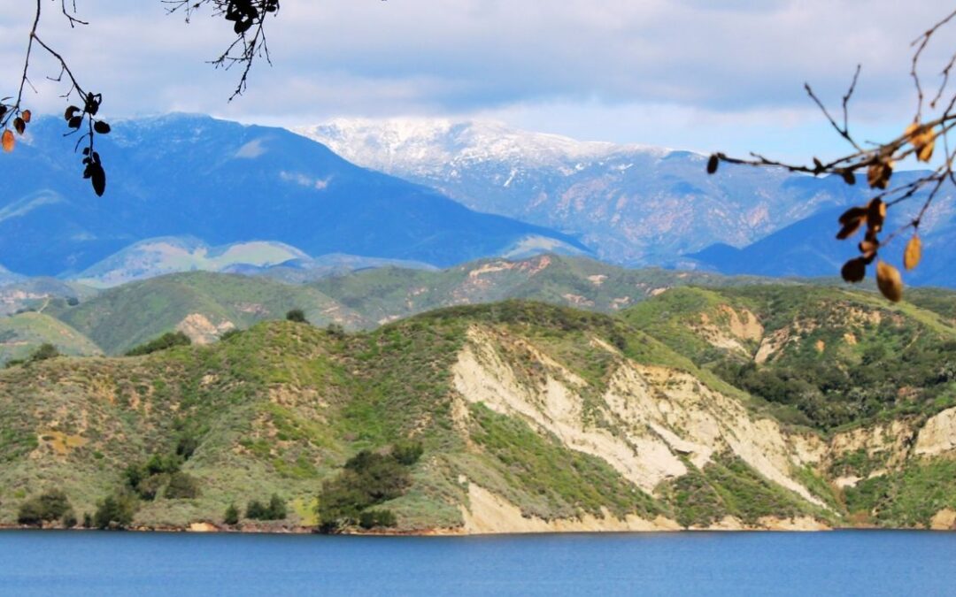 Recent Storms Dust Snow Over San Rafael Mountains Surrounding Cachuma Lake