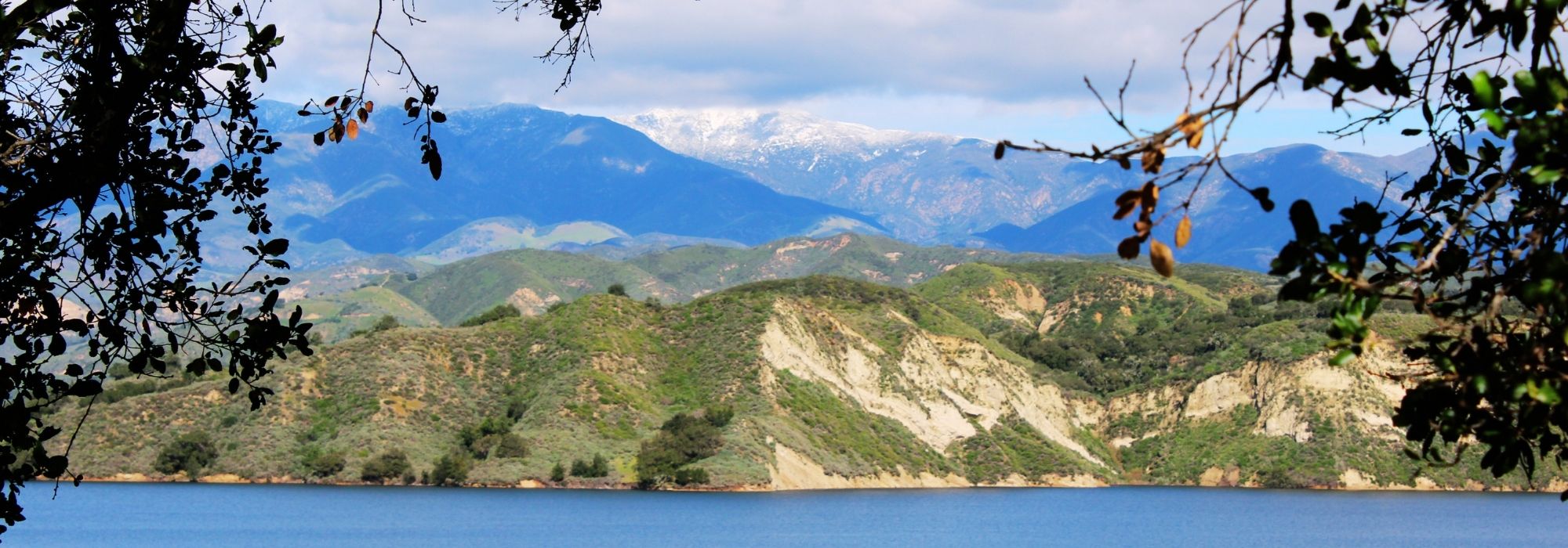 Recent Storms Dust Snow Over San Rafael Mountains Surrounding Cachuma Lake
